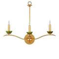 Front view with elegant upward curving arms and loop on rod mount