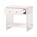 Product Image 4 for Sonia Pearl Shagreen 1-Drawer Resin Nightstand from Essentials for Living