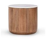 Product Image 1 for Josie Solid Wood and Marble Round End Table from Classic Home Furnishings