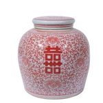 Product Image 2 for Red Double Happiness Melon Jar from Legend of Asia