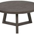 Muse Bunching Table viewed from a lower side angle highlighting the three-legged base design
