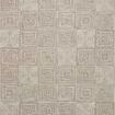 Darby Beige/Grey rug with a geometric square pattern and ribbed texture in neutral tones
