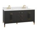 Product Image 17 for Verona Black Linen Vanity with Rectangular Undermount Sink from Currey & Company