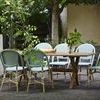 Sofie Rattan Bistro Side Chair in Salvie Green with White Dots image 2