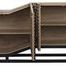 Esparta sideboard with doors open revealing interior shelving and walnut finish