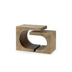 Pair of Dali Side Tables, large and small, nested with a curated look, showing design scale difference