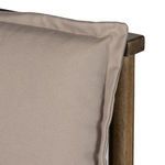 Close-up of flange seam detail around upper edge of back cushion