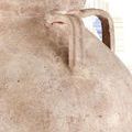 Close-up of Pompeii Table Lamp terracotta handles and rough textured body