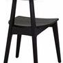 Rear angle focusing on backrest support rails and rear chair legs of Kimi Chair