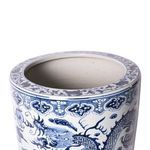 Product Image 3 for Blue & White Cloud Dragon Cylinder Planter from Legend of Asia