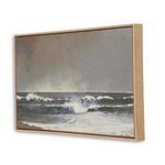 'Seafoam' painting viewed at a slight angle showing the depth of the wood frame and texture of the canvas