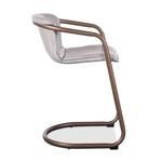 Side profile of Chiavari Counter Chair highlighting the curved framework and padded seat design