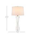 Duveen Table Lamp with dimension lines indicating height of 31.5 inches and width of 16.5 inches