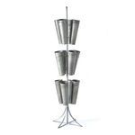 Product Image 1 for Galvanized 12-Bucket 3-Tier Floral Display Stand from Napa Home And Garden