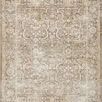 Elongated traditional rug with intricate mocha and tan floral patterns in a 2'6" x 12'0" size