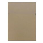 Back view showing plain brown backing board with hanging hardware