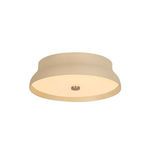 Shore Flush Mount ceiling light in cream gesso with flared silhouette and white glass diffuser