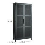 Product Image 3 for Savannah Cane & Mango Wood Tall Cabinet from Creative Co-Op