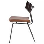 Soli Dining Chair side view showing curved backrest support and tapered metal legs