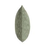 Sharma Cotton Blend Throw Pillow with narrow leaf shape and textured weave in variegated green hues