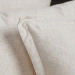 Side angle showing the flange edging detail and fabric texture of the sham pillow