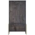 Back view of Shasta Wardrobe showing plain dark wood panel with visible screw details