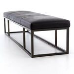 Product Image 6 for Beaumont Leather Bench - Rider Black from Four Hands