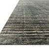 Angled view of Bellamy Lagoon Rug edge highlighting its pile height and silky texture