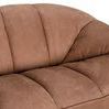 Close-up of Amadeus Sofa armrest details showing plush vertical stitching and supple leather texture