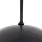 Detail of the metal rod connecting to the pendant’s antiqued iron cap
