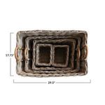 Product Image 7 for Hand-Woven Rattan Trunks Storage with Handles and 3 Nested Baskets, Natural, Set of 5 from Creative Co-Op