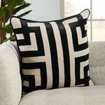Product Image 2 for Ordella Black/ Beige Geometric Pillow from Jaipur