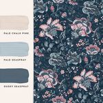 Product Image 4 for Laura Ashley Portia Dark Seaspray Floral Textured Wallpaper from Graham & Brown