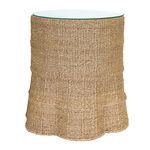 Product Image 3 for Misha Seagrass Table With Glass Top from Worlds Away