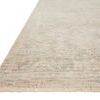 Priya rug angled view highlighting flat weave texture and frayed ivory fringe