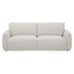 Callie Sofa in light neutral fabric with high back, angled arms, and gently textured upholstery