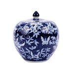 Product Image 1 for Blue & White Porcelain Butterfly Melon Jar from Legend of Asia