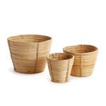 Product Image 1 for Cane Rattan Mini Round Tapered Baskets, Set Of 3 from Napa Home And Garden