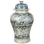 Product Image 3 for Blue & White Sea Flower Temple Jar - Small from Legend of Asia