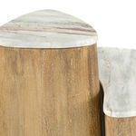 Zoomed detail of the marble surface showing textural variations and natural veining patterns