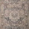 Lyra Denim Sand Rug with traditional medallion and floral motifs in soft beige, sand, and denim blue hues