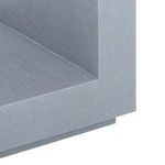 Close-up of textured blue lacquered linen finish on the Essential Side Table corner