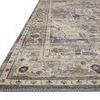 Close-up angled view of Hathaway rug showing detailed border and flat weave texture