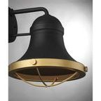 Product Image 5 for Belmont 1 Light Textured Black W/ Warm Brass Accents Sconce from Savoy House 