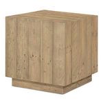 Jasper accent table angled slightly from the opposite side showing consistent reclaimed pine texture and markings.