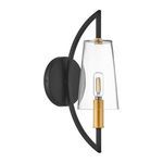 Product Image 3 for Hanley 1-Light Wall Sconce in Matte Black and Warm Brass from Savoy House 