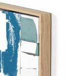 Detailed section revealing mix of yellow, blue, and green brushstrokes with outlined shapes