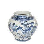 Product Image 1 for Blue & White Bird Floral Open Top Jar from Legend of Asia