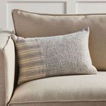 Product Image 2 for Madelia Striped Cream/ Silver Pillow from Jaipur 