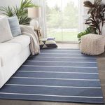 Product Image 3 for Corbina Indoor/ Outdoor Stripe Dark Blue/ Ivory Area Rug from Jaipur